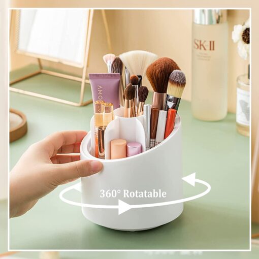 360° rotary cosmetic brush storage bucket
