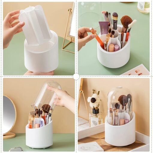 360° rotary cosmetic brush storage bucket - Image 2